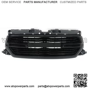 Front Upper Grille Assembly For 2019-2022 Ram 1500 Black Plastic 6BT01TRMAF