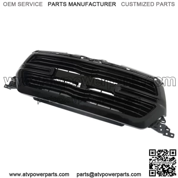 Front Upper Grille Assembly For 2019-2022 Ram 1500 Black Plastic 6BT01TRMAF - Image 3