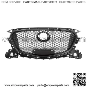 For 2017 2018 Mazda 3 Axela Front Bumper Upper Grille Honeycomb Grill Black