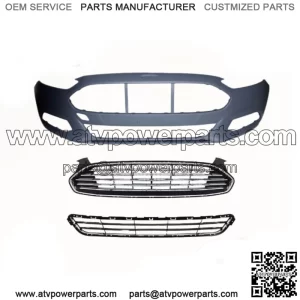 Front Upper&Lower Grille??Front Bumper Cover Fit For Ford Fion 2013-2016