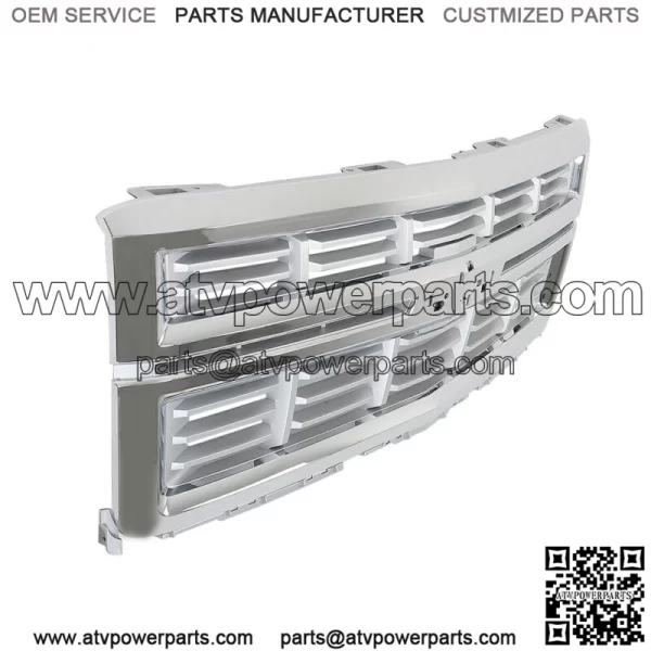 Front Bumper Upper Grille Chrome For 2014-2015 Chevrolet Silverado 1500 - Image 3