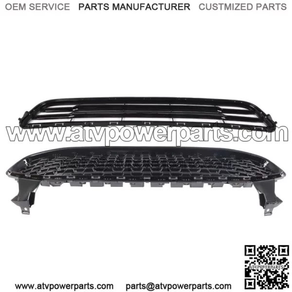 For 2013-2016 Ford Fion 2PCS Front Bumper Upper&Lower Grille Grill Kit - Image 2