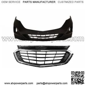 Fit For 2018 2019 Chevy Equinox Front Bumper Cover Assembly + Front Upper Grille