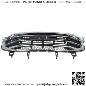 Front Bumper Grille Fit For 18-21 GMC Terrain SLT SLE Black W/Chrome Bar&Frame