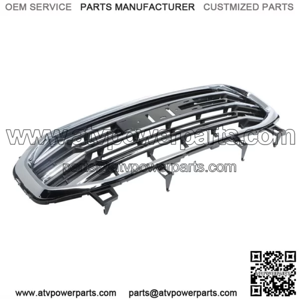 Front Bumper Grille Fit For 18-21 GMC Terrain SLT SLE Black W/Chrome Bar&Frame - Image 2
