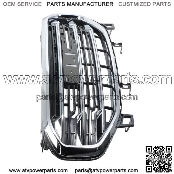 Front Bumper Grille Fit For 18-21 GMC Terrain SLT SLE Black W/Chrome Bar&Frame - Image 3