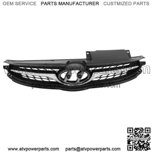 For 2011-2013 HYUNDAI Elantra Front Upper Bumper Grille With Chrome Trim Plastic