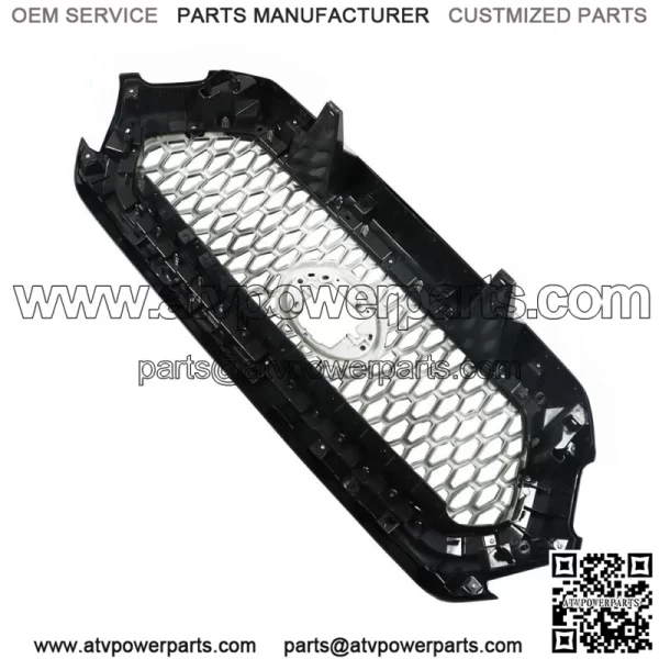 Front Upper Grille Matte Black Chrome Gray For 2016-2021 Toyota Tacoma Chrome - Image 3