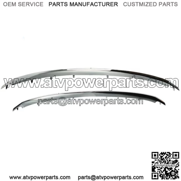 Front Lower & Upper Chrome Grille Trim Molding For 2011-2015 Ford Explorer