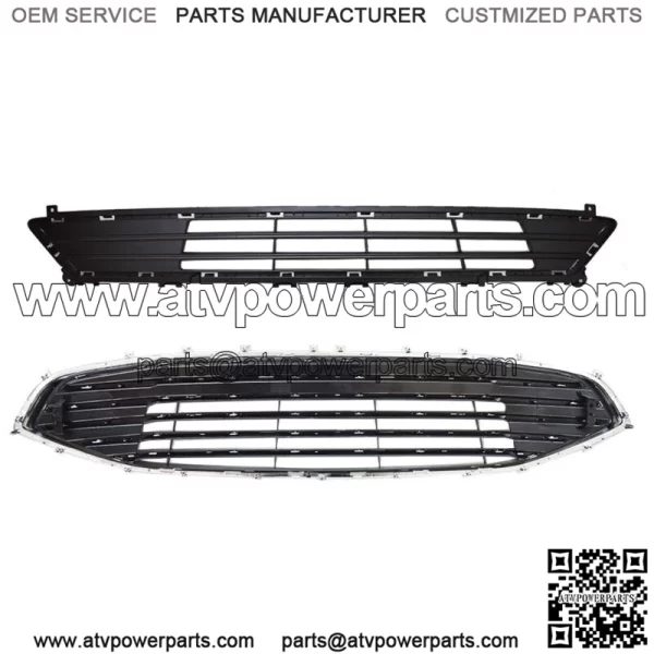 For Ford Fion 2019 2020 Front Upper&Lower Grille Chrome Factory Style - Image 2