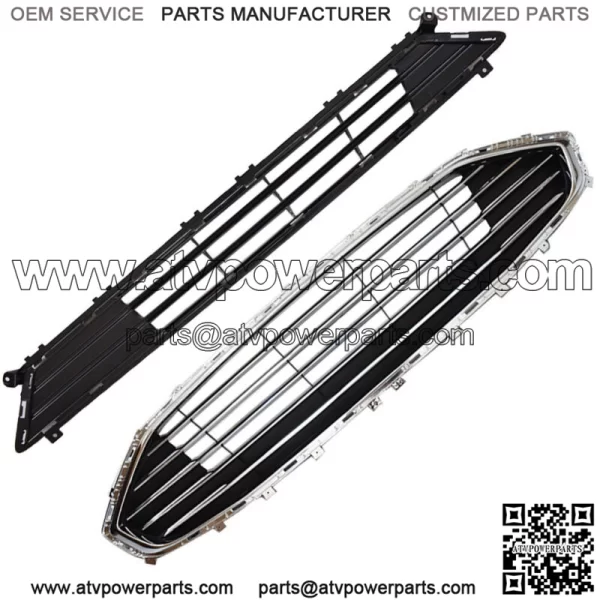 For Ford Fion 2019 2020 Front Upper&Lower Grille Chrome Factory Style - Image 3