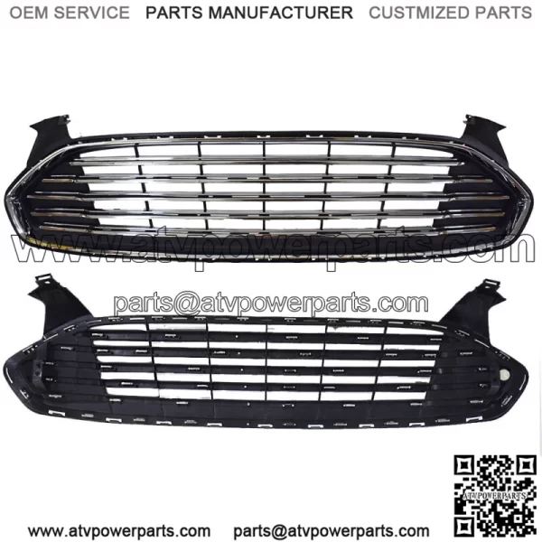 Upper&Lower Front Radiator Grille Grill Kit For 2013-2016 Ford  Fion/Mondeo - Image 3