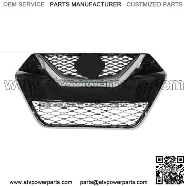 For 2016 2017 Nissan Maxima Front Upper Grille Chrome Black Kit 32887zv
