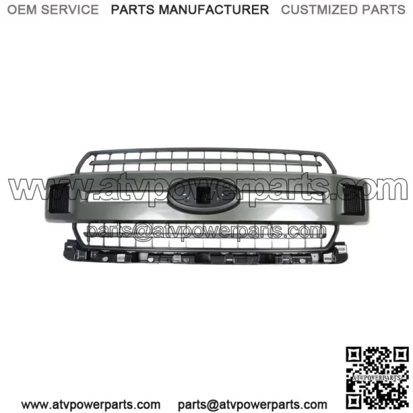 JL3Z-8200-FCPTM Front Upper Hood Grille Gray For Ford F-150 XLT XL 2018-2020