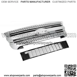 Front Bumper Upper Grille Assembly For 2011-2014 2015 Ford Explorer Silver