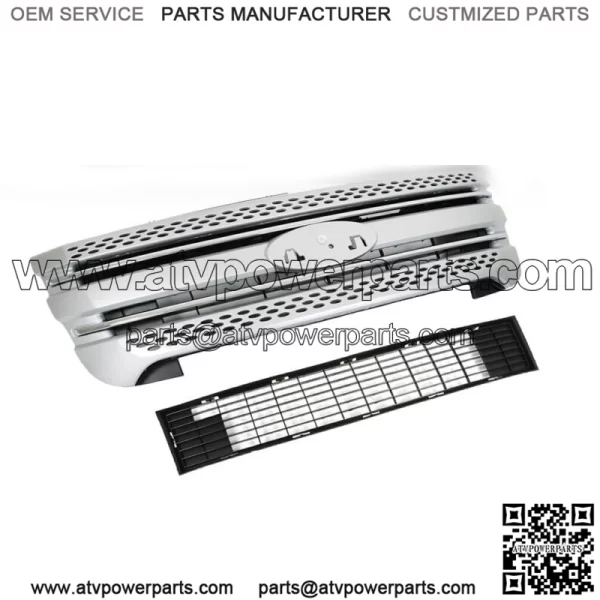 Front Bumper Upper Grille Assembly For 2011-2014 2015 Ford Explorer Silver