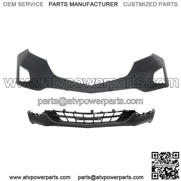 For 2018 2019 Chevrolet Equinox Front Bumper Cover Assembly Unpainted Plastic
