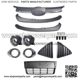 For 2012-2014 Ford Foc Front Bumper Grill Cover Assembly Fog Lights