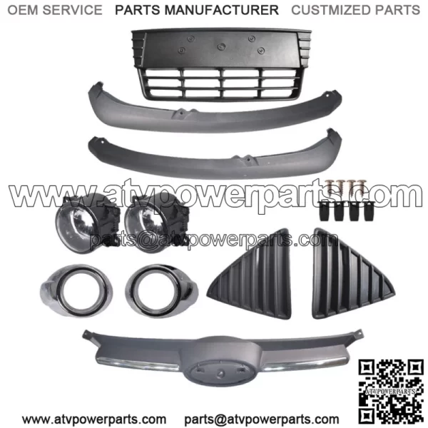For 2012-2014 Ford Foc Front Bumper Grill Cover Assembly Fog Lights - Image 3