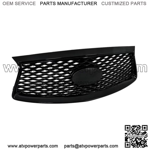 Front Bumper Upper Grille Grill Gloss For 2016-2019 2020 INFINITI QX60 Black - Image 3