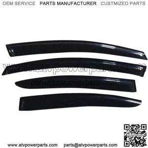 Window Visor For 2015-2018 Subaru WRX STI Slim Smoke Rain Sun Guard Deflector
