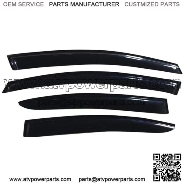 Window Visor For 2015-2018 Subaru WRX STI Slim Smoke Rain Sun Guard Deflector
