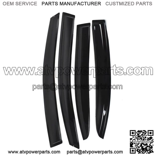 Window Visor For 2015-2018 Subaru WRX STI Slim Smoke Rain Sun Guard Deflector - Image 3