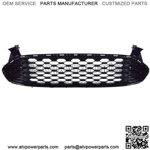 For 2013 2014 2015 2016 Ford Fion Gloss Black Honeycomb Front Grille - Image 2