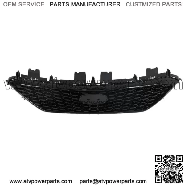 For 2015-2017 Hyundai Sonata Front Upper Grille Black W/O Radar Hole Plastic - Image 2