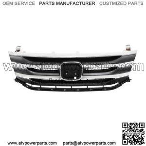 For 2011-2013 Honda Odyssey Front Upper Black Chrome Molding Trim Grill Grille
