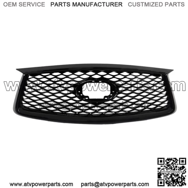Gloss Black Frount Bumper Grille W/o Camera For 2019-2022 Infiniti QX50 - Image 2