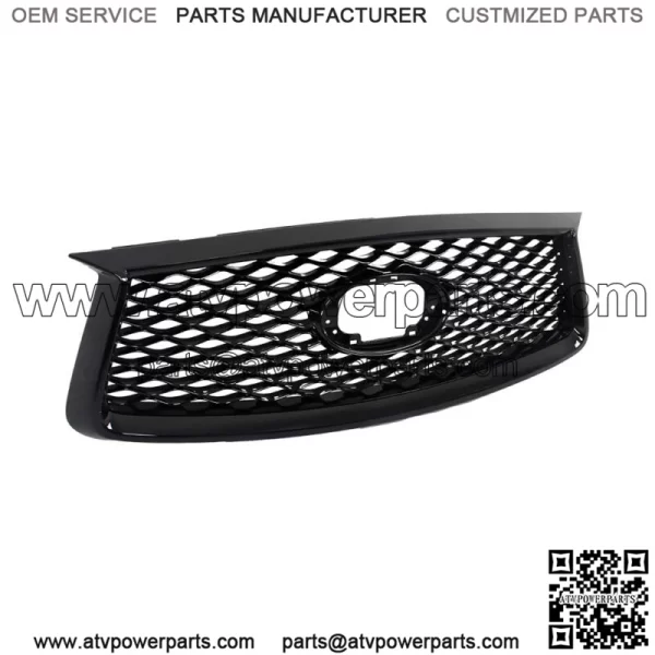 Gloss Black Frount Bumper Grille W/o Camera For 2019-2022 Infiniti QX50 - Image 3