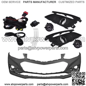 Front Bumper Cove W/O Park Assistr&Haloge Fog Lights For 2016-18 Chevy Cruze LS