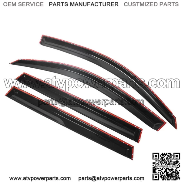 Window Visors For 2006-2012 Toyota RAV4 Vent Sun Rain Deflector Guard 4Pcs Smoke - Image 2