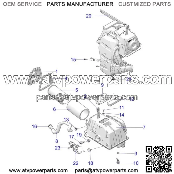 Polaris Air Intake Hood, Genuine OEM Part 5414252(For: Polaris) - Image 2
