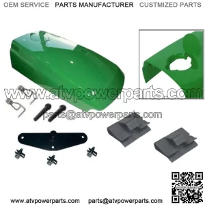 New Upper Hood with Assembled Fuel Door /Catch /Clips Fits John Deere 4300