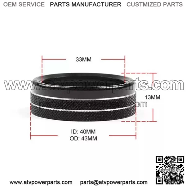 2016-2022 Toyota Tacoma Knob Ring #Black - Image 4