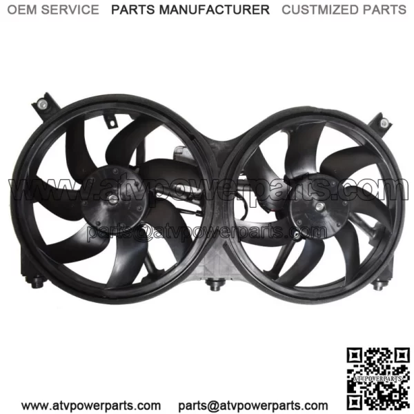 Dual Radiator and Condenser Fan Assembly For Nissan Pathfinder Infinity QX60
