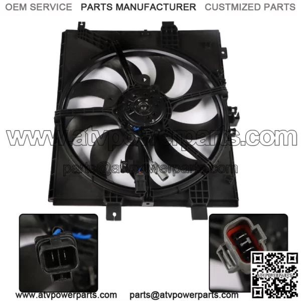 Radiator Cooling Fan Assembly For 2012-2018 Nissan Versa Sedan & Note 214819KK0A - Image 3