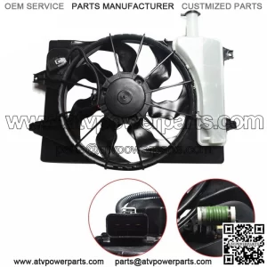 Radiator AC Condenser Cooling Fan Assembly For 2017-2018 Elantra 2.0L HY3115156