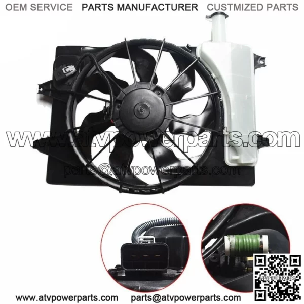 Radiator AC Condenser Cooling Fan Assembly For 2017-2018 Elantra 2.0L HY3115156