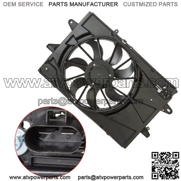 Radiator Condenser Cooling Fan Assembly For 2010-2017 Chevrolet Equinox 2.4L - Image 3