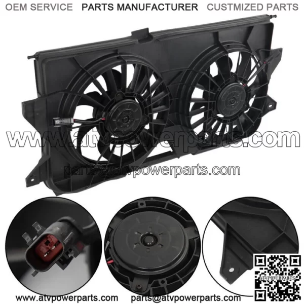 CH3115145 Radiator Cooling Dual Fan For 2005-2007 Dodge Caravan Grand Caravan
