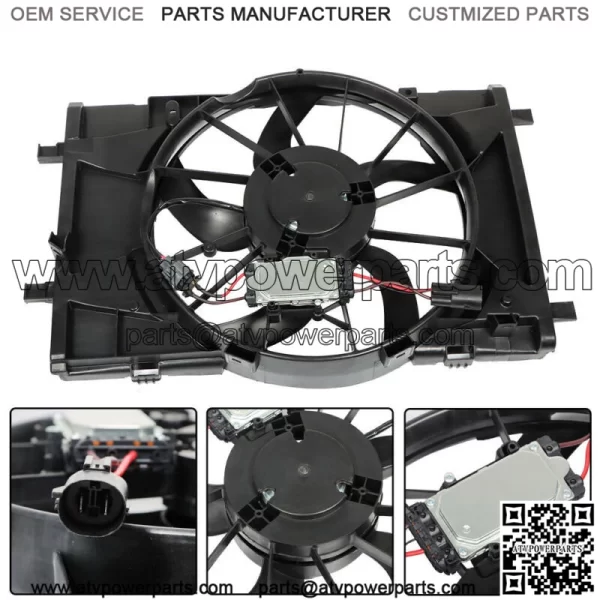 Radiator Cooling Fan Assembly FO3115183 For 2010-2012 Ford Fusion 2.5L 3.0L - Image 2
