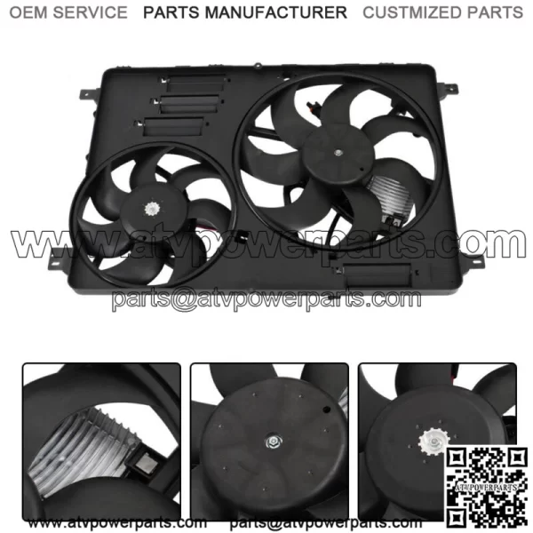 Radiator Cooling Fan Assembly w/ Control Module Shroud for Land Rover LR2 13-15