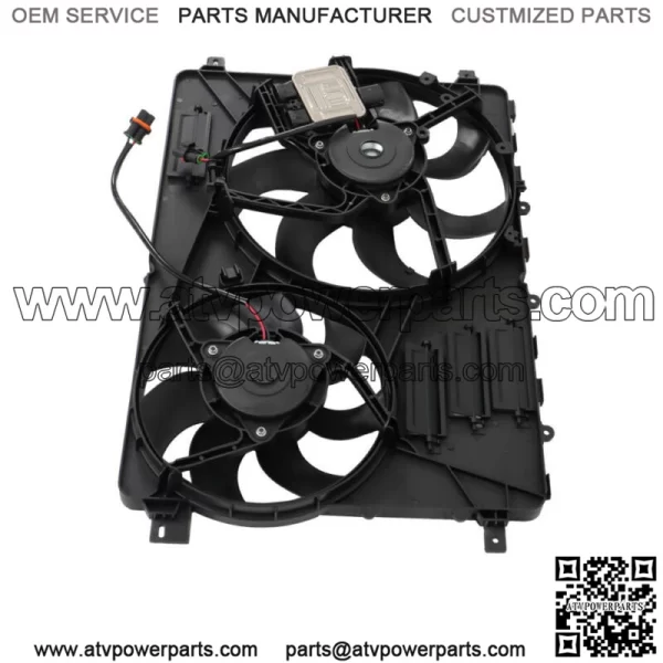 Radiator Cooling Fan Assembly w/ Control Module Shroud for Land Rover LR2 13-15 - Image 2