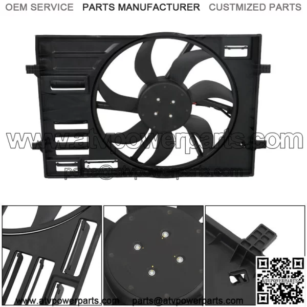 Radiator Cooling Fan Assembly 5Q0121203CL For VW Volkswagen Golf GTI Audi A3 - Image 2