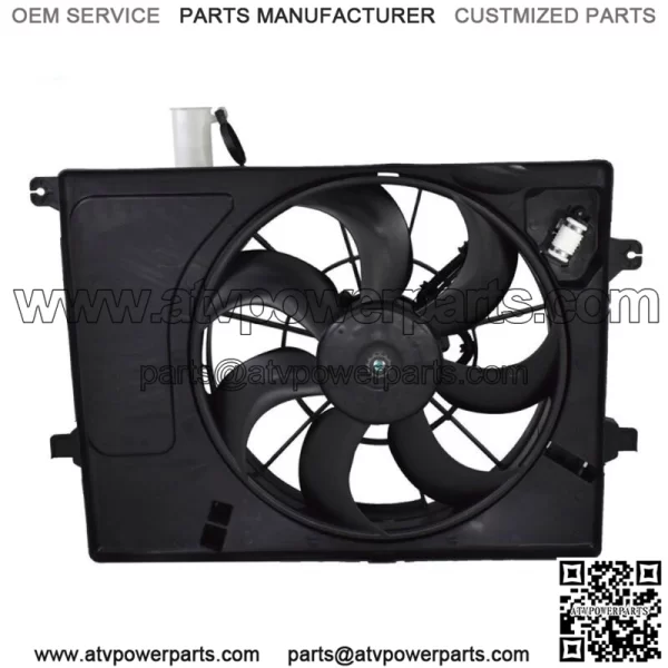 Radiator AC Condenser Cooling Fan Assembly For 11-13 Elantra 14 Forte 253803X100 - Image 2