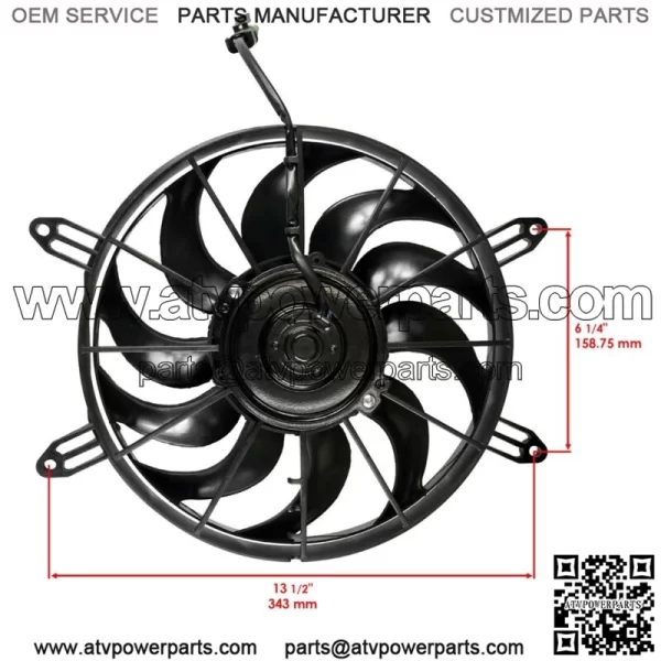 Radiator Cooling Fan Motor For Polaris Sportsman 450 2x4 4x4 2016 2017 2018-2020 - Image 2