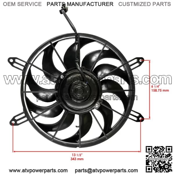 Radiator Cooling Fan Motor For Polaris Sportsman 570 4x4 6x6 2014 2015 2016-2021 (For: Polaris) - Image 2